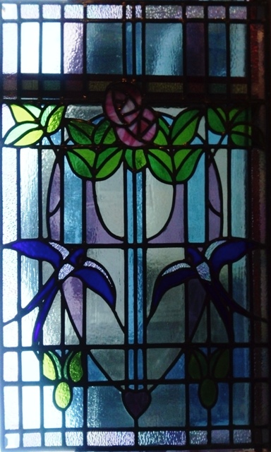 Nouveau Stained Glass Panel
