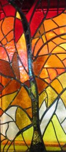 Leaded Stained Glass Winter Sunshine Panel