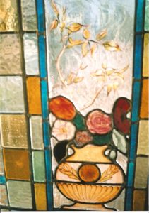 New Design Victorian style stained glass window - painted detail